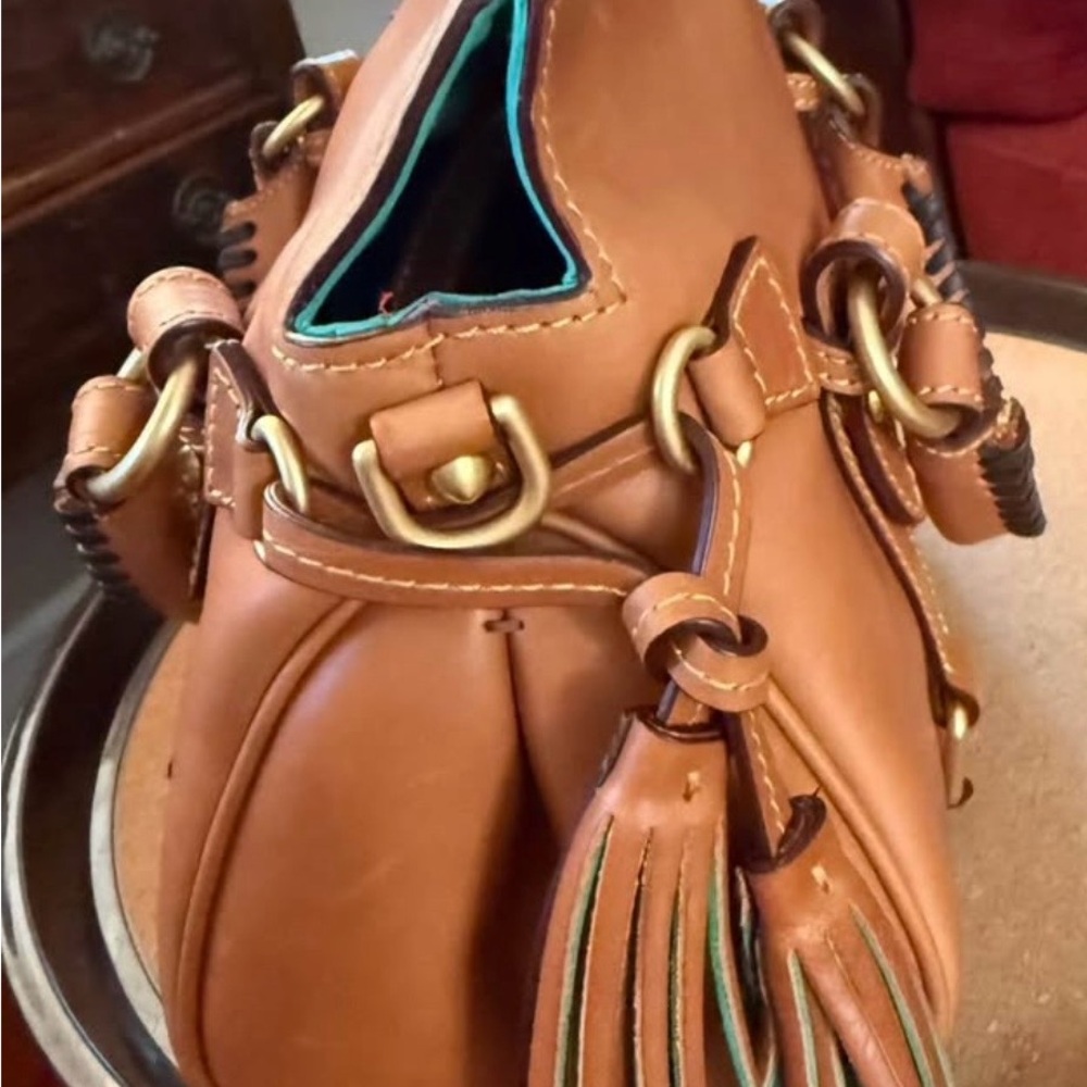 Dooney & Bourke Florentine Satchel Mini Bag with signature Interior. - Picture 2 of 13